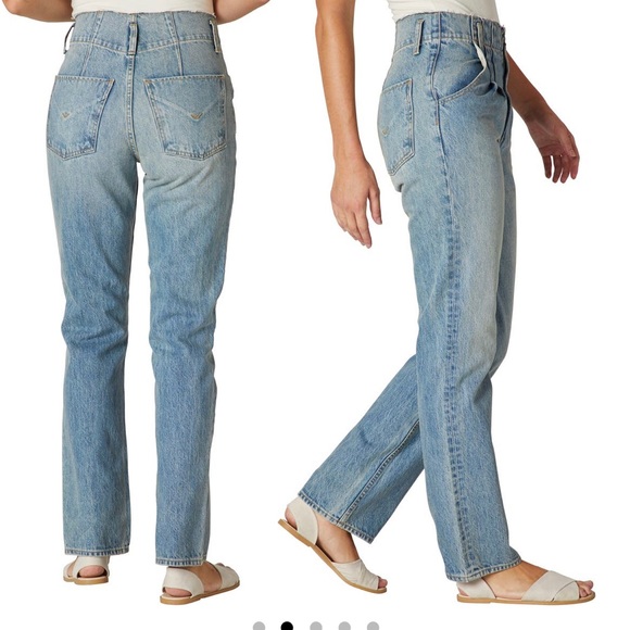 Hudson Jeans Straight Leg Pleated Jeans - Picture 2 of 9